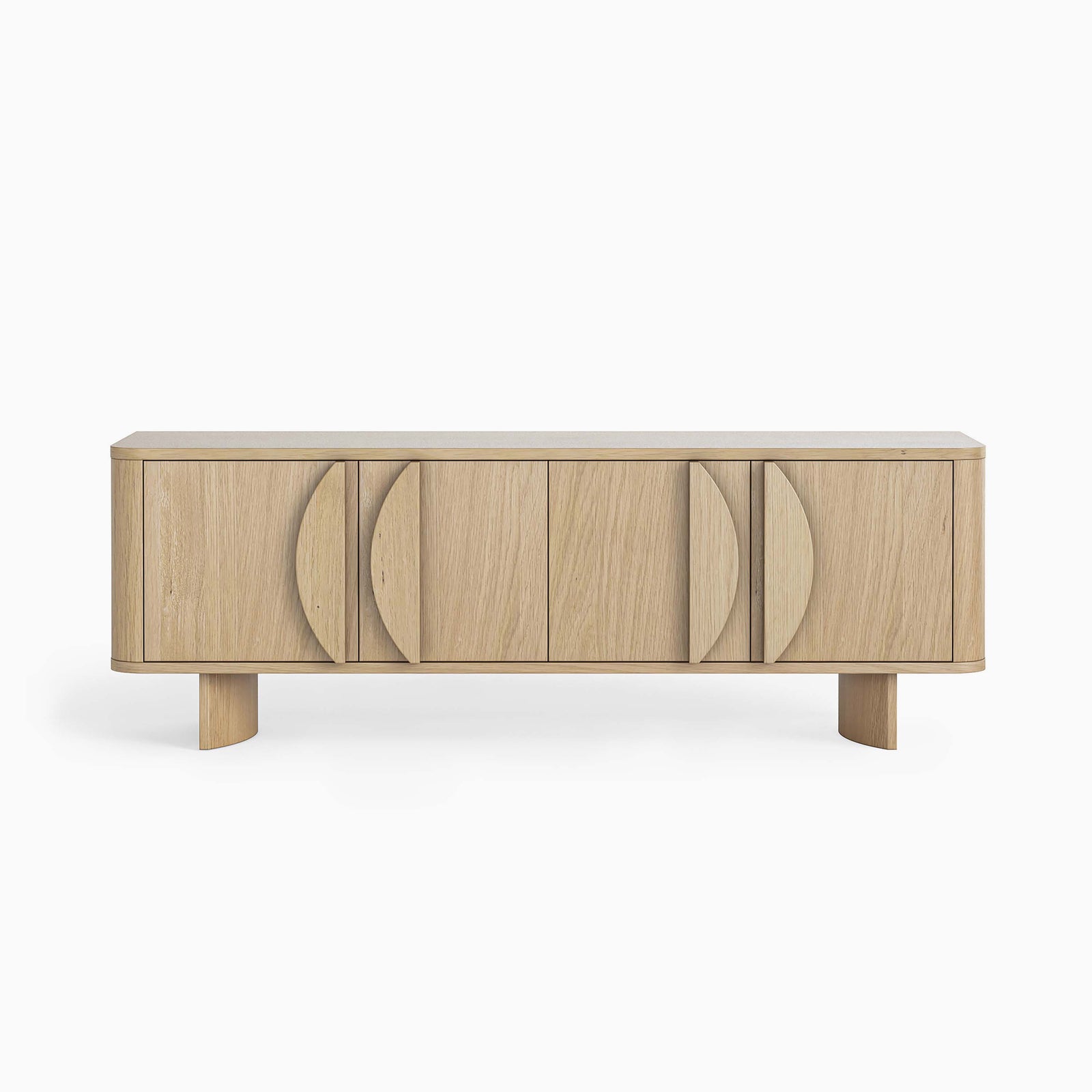 Camden TV Unit - Media Unit Light Oak Storage Sterling Home 1