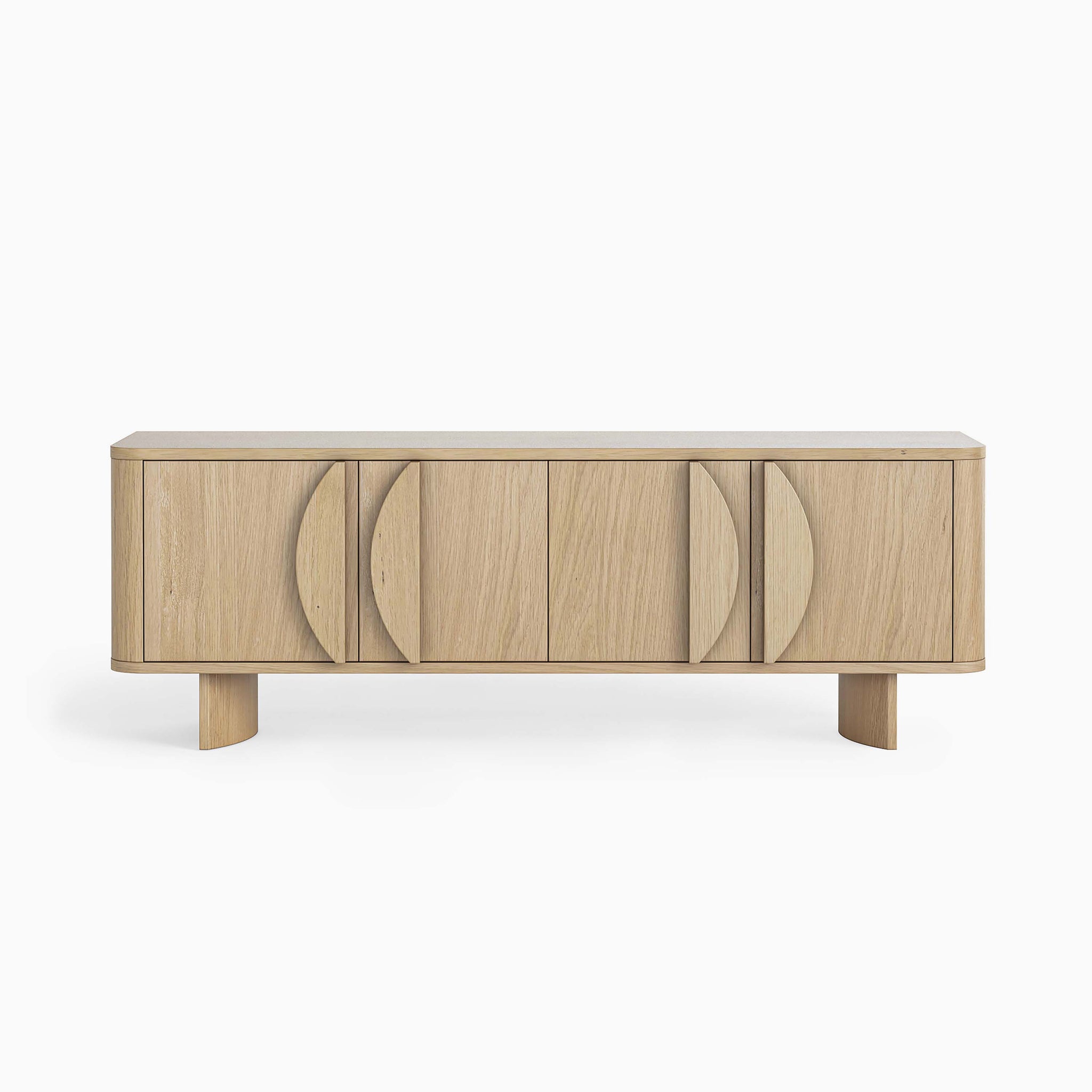 Camden TV Unit - Media Unit Light Oak Storage Sterling Home 1