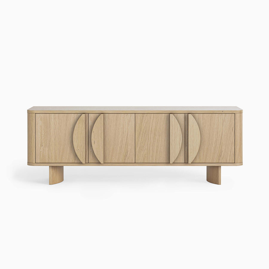 Camden TV Unit - Media Unit Light Oak Storage Sterling Home 1