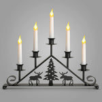 Black Metal Candle Bridge With 5 LED 39CM - BO Lit Black Metal Candle Bridge With 5 LED 39CM Sterling Home 3