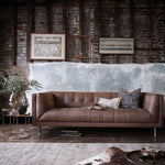 Cassia 3 Seater Sofa - 3 Seater Sofa Voyager Leather Sterling Home 2