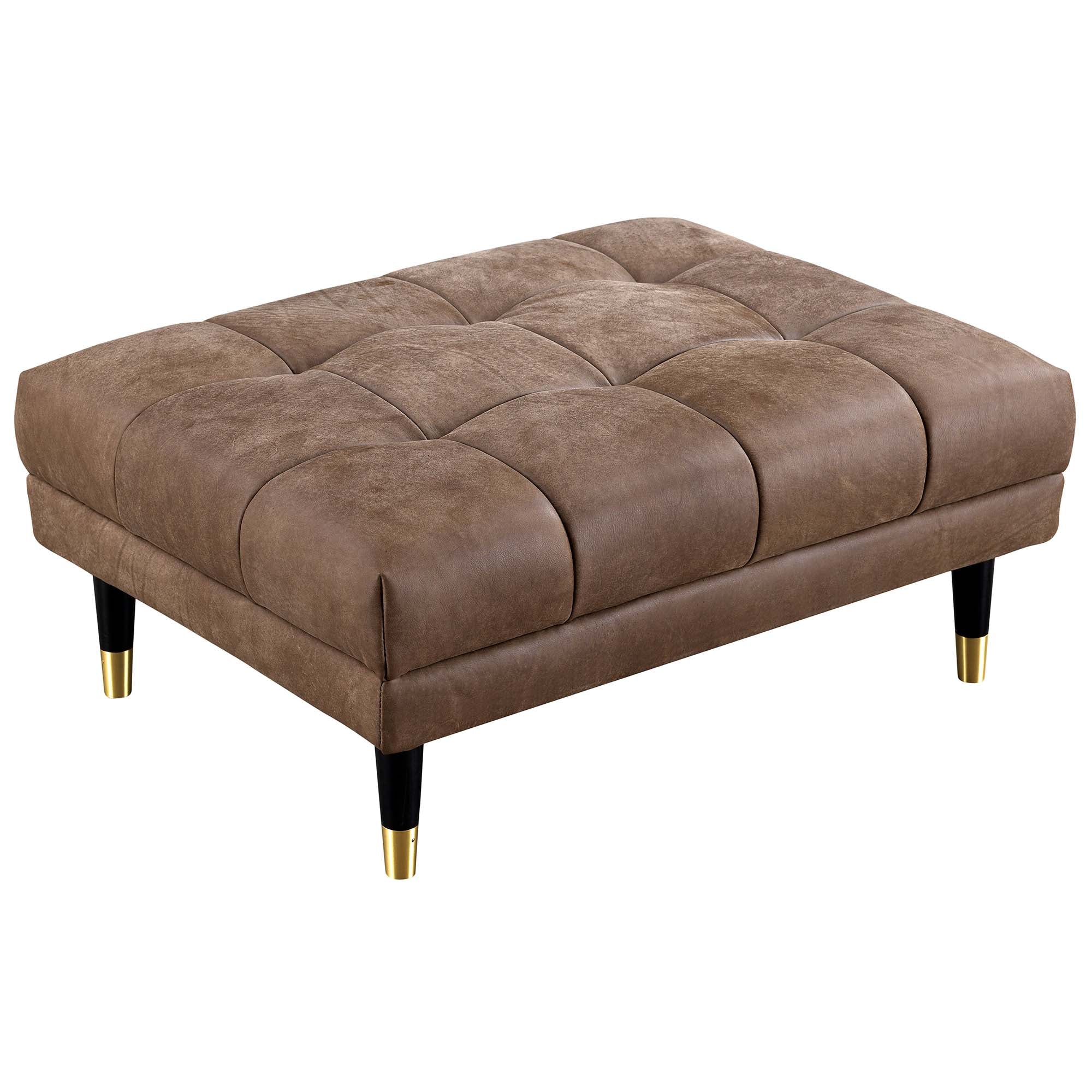 Cassia Footstool - Footstool Voyager Leather Sterling Home 2