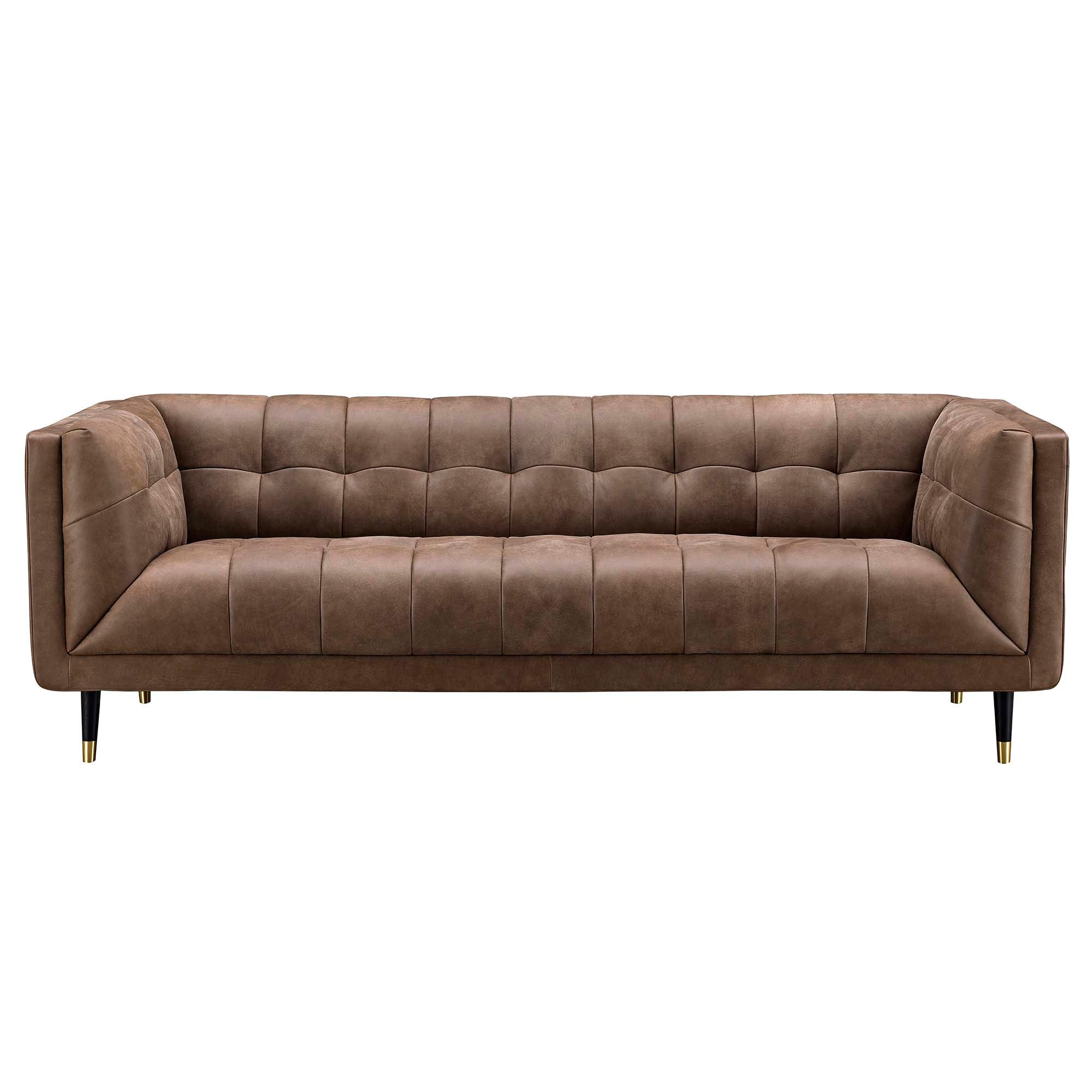 Cassia 4 Seater Sofa - 3.5 Seater Sofa Voyager Leather Sterling Home 1