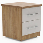 Catania Gloss 2 Drawer Bedside Cabinet - 2 Drawer Bedside Sterling Home 1