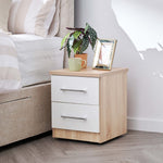 Catania Gloss 2 Drawer Bedside Cabinet - 2 Drawer Bedside Storage Sterling Home 2