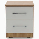 Catania Gloss 2 Drawer Bedside Cabinet