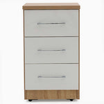 Catania Gloss 3 Drawer Bedside Cabinet - 3 Drawer Bedside Storage Sterling Home 1