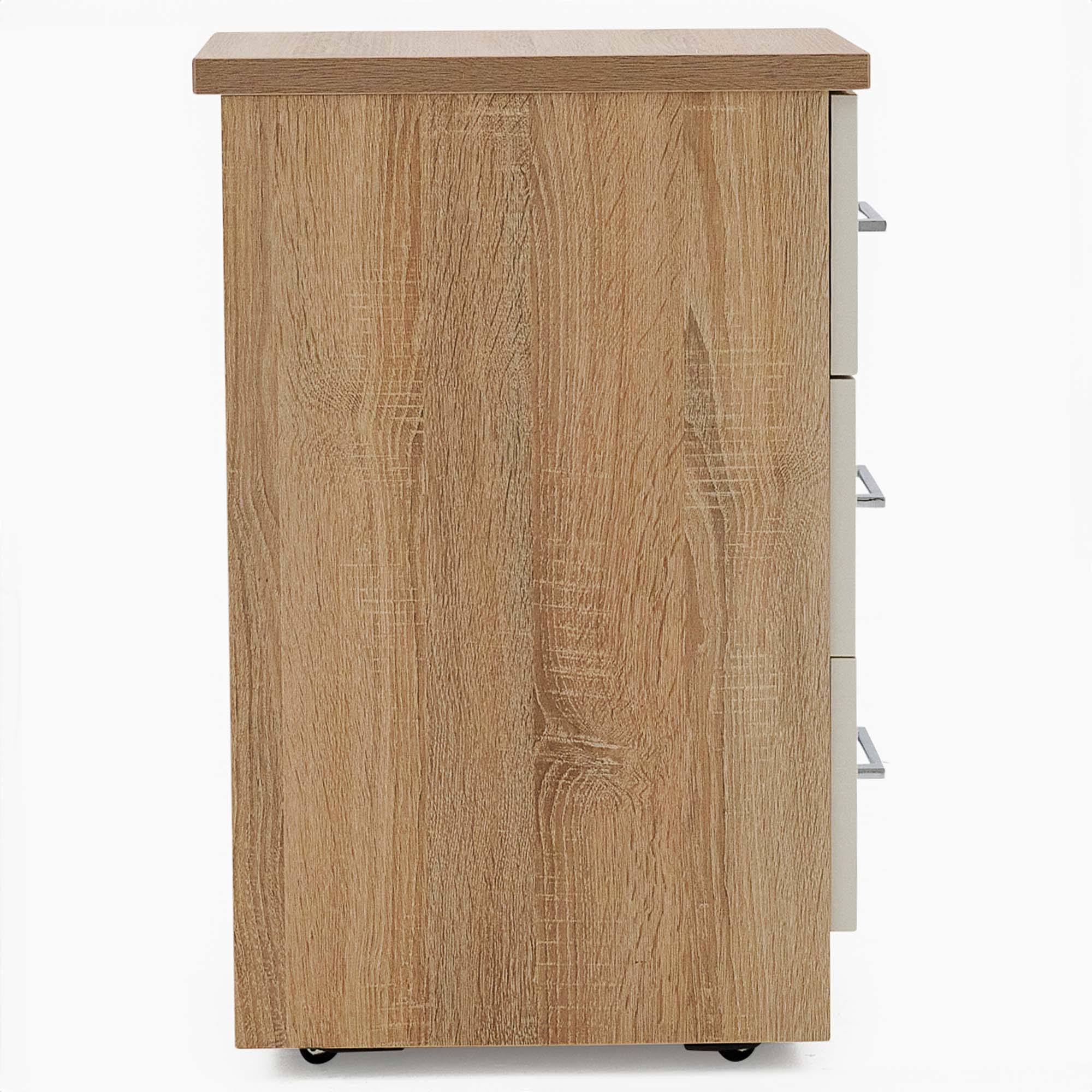 Catania Gloss 3 Drawer Bedside Cabinet - 3 Drawer Bedside Storage Sterling Home 4