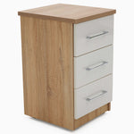Catania Gloss 3 Drawer Bedside Cabinet - 3 Drawer Bedside Storage Sterling Home 7