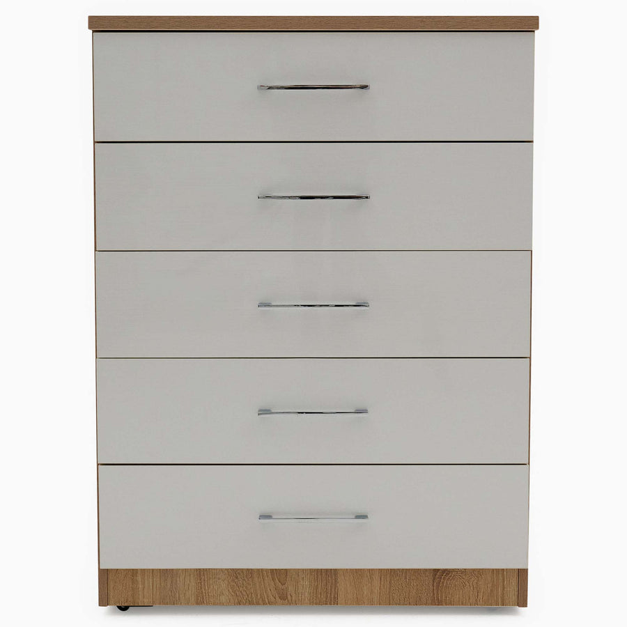 Catania Gloss 5 Drawer Cabinet - 5 Drawer Chest Storage Sterling Home 1