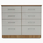 Catania Gloss 8 Drawer Twin Cabinet - 8 Drawer Twin Chest Storage Sterling Home 3