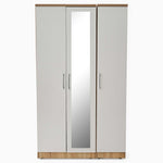 Catania Mirror Wardrobe - Triple Robe with Centre Mirror Storage Sterling Home 1