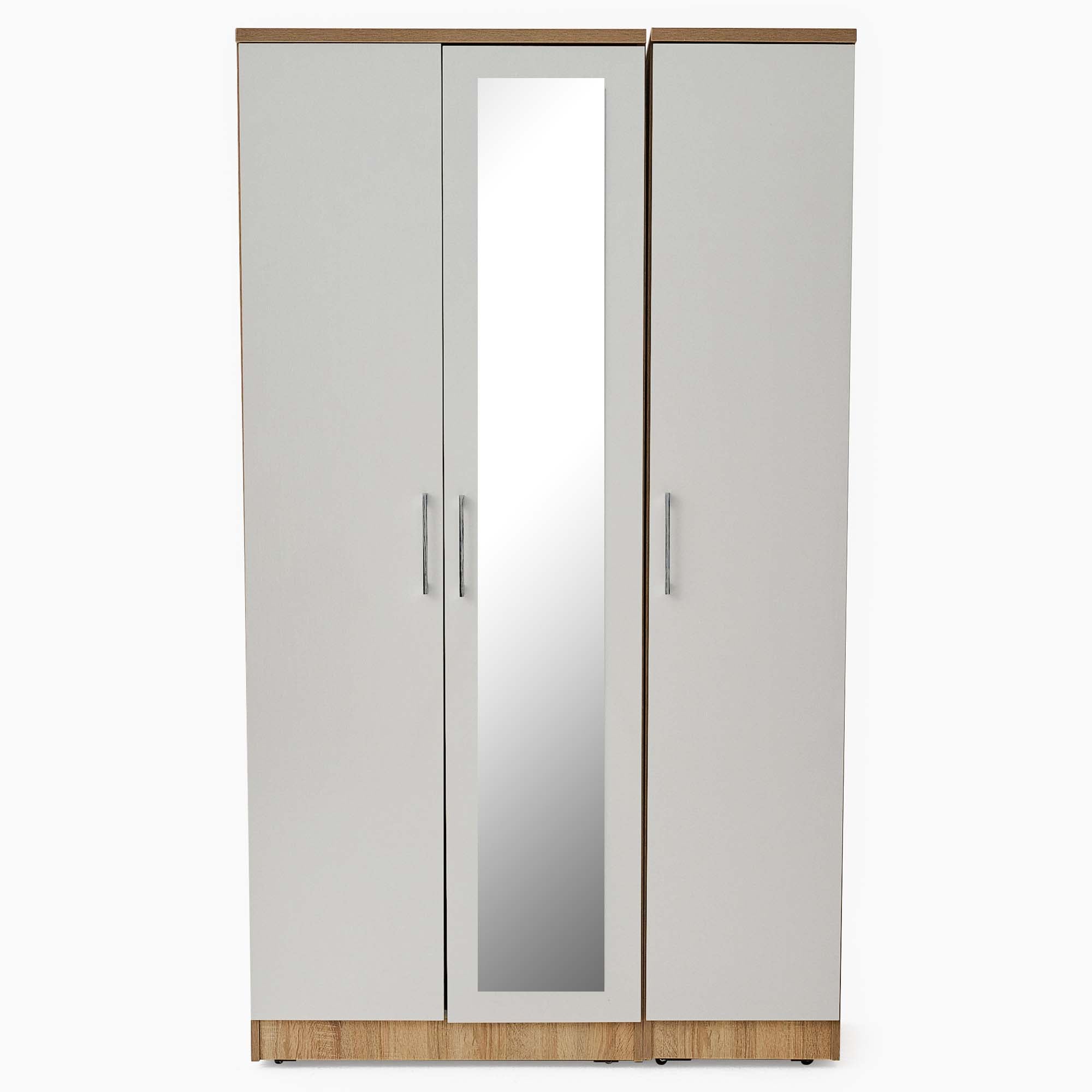 Catania Mirror Wardrobe - Triple Robe with Centre Mirror Storage Sterling Home 1