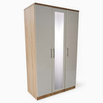 Catania Mirror Wardrobe - Triple Robe with Centre Mirror Storage Sterling Home 7