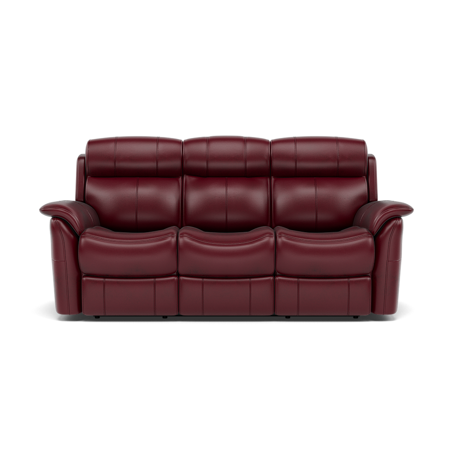 Cava 3 Seater Power Recliner - 3 Seater Sofa 2 Power Recliners Cat 20S Sterling Home BVS-035C DEEP RED 1