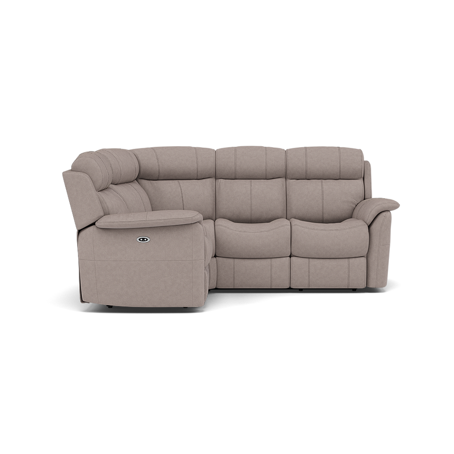 Cava Small Corner Recliner Sofa - Combination 5 2 Corner 1 with 2 Power Recliners Fabric - Right Hand Facing Sofas Sterling Home BFA-BLJ-22 DOVE GREY 1