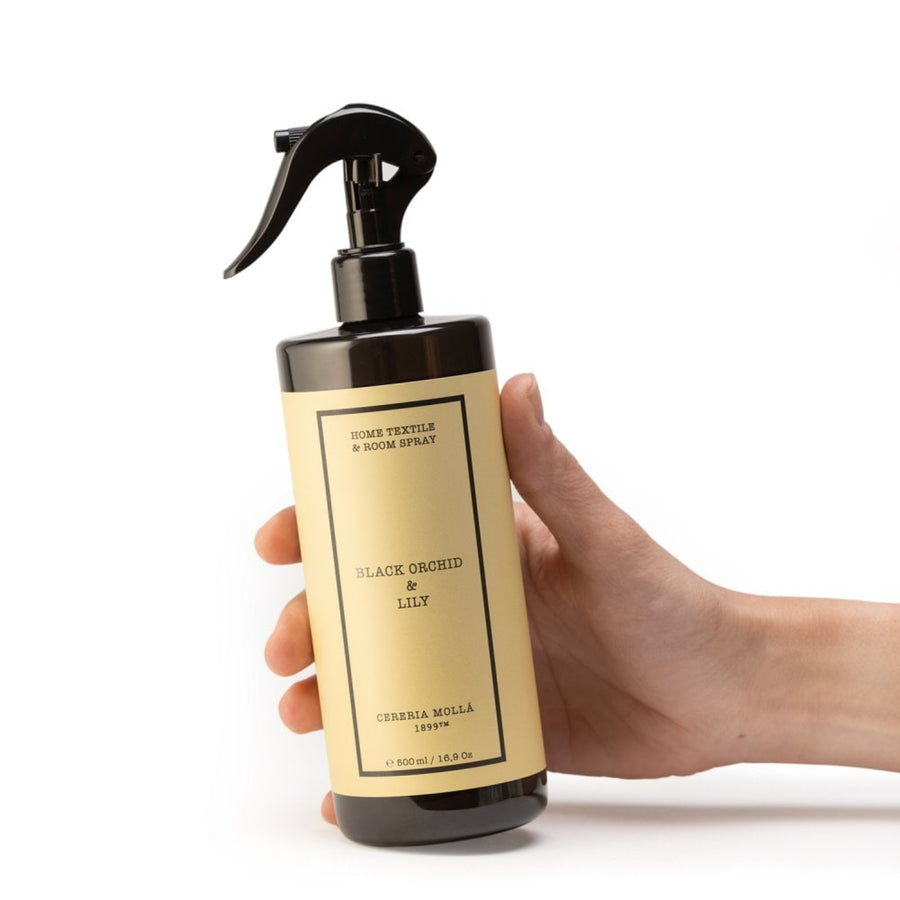 Cereria Molla Black Orchid And Lily Fabric Spray - Black Orchid & Lily 500ml Fabric Spray Sterling Home 1
