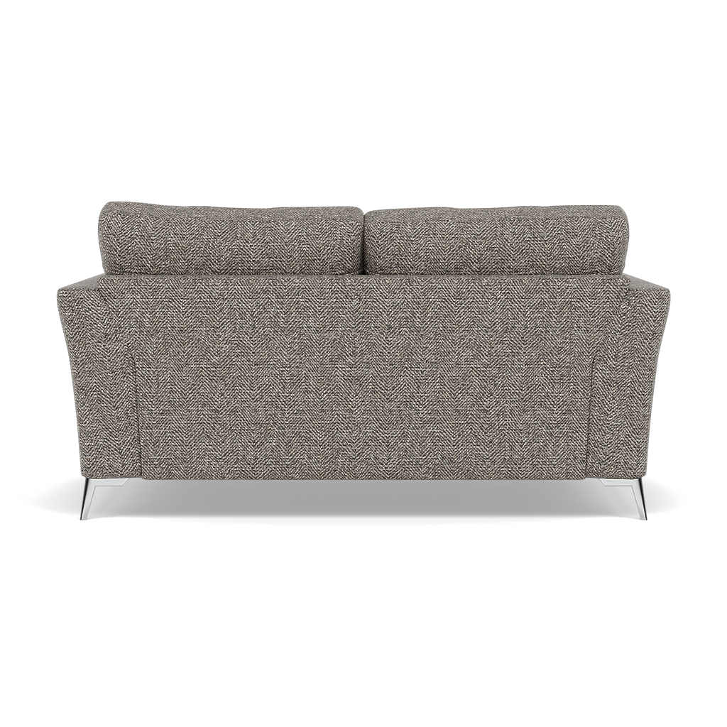 Chilton 2 Seater Sofa - 2 Seater Sofa Fabric — Chrome Feet / Barley Charcoal, gallery image 2