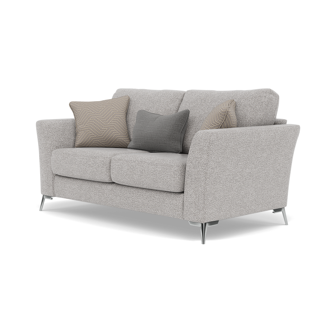 Chilton 2 Seater Sofa - 2 Seater Sofa Fabric — Chrome Feet / Barley Clay, gallery image 3