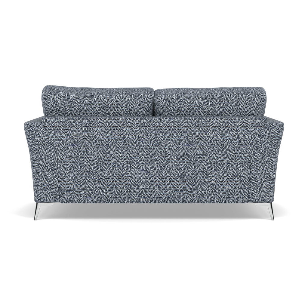 Chilton 2 Seater Sofa - 2 Seater Sofa Fabric — Chrome Feet / Barley Marine, gallery image 2
