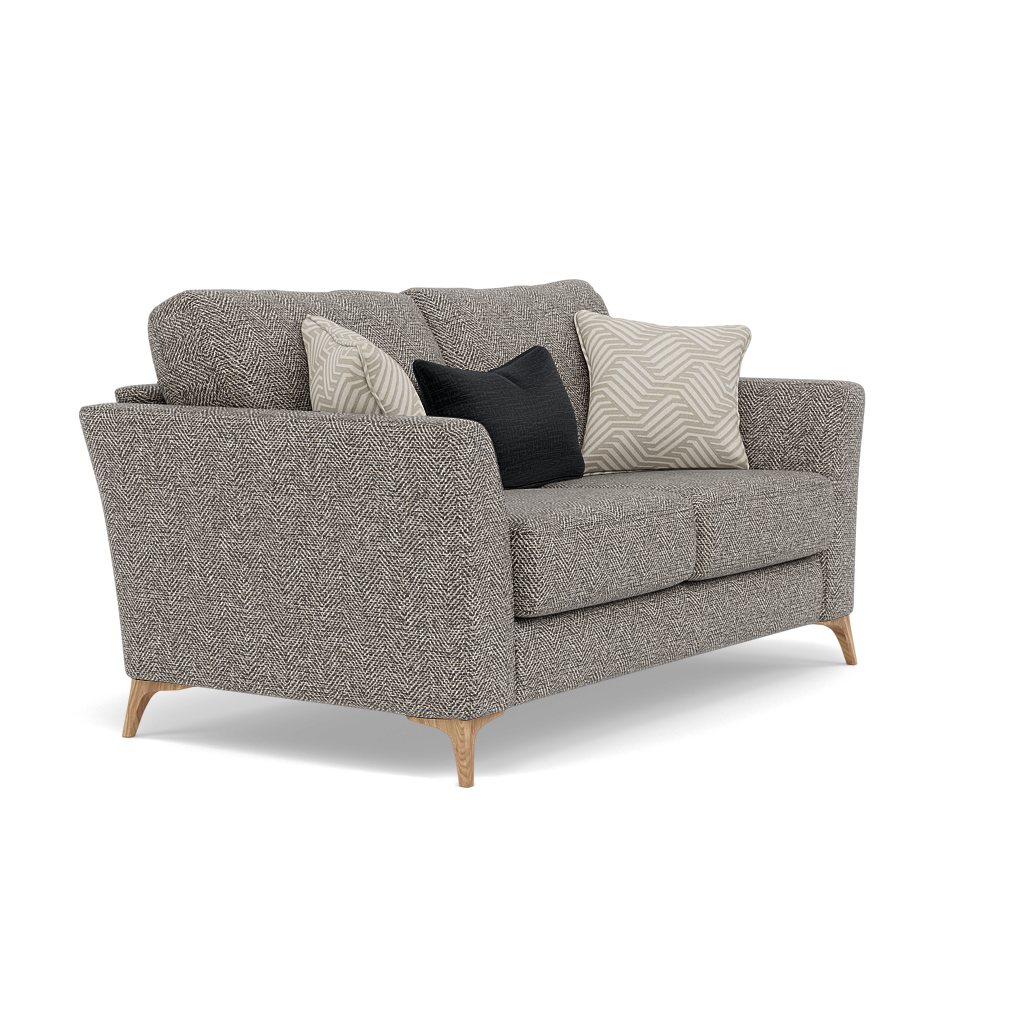 Chilton 2 Seater Sofa - 2 Seater Sofa Fabric — Light Feet / Barley Charcoal, gallery image 1