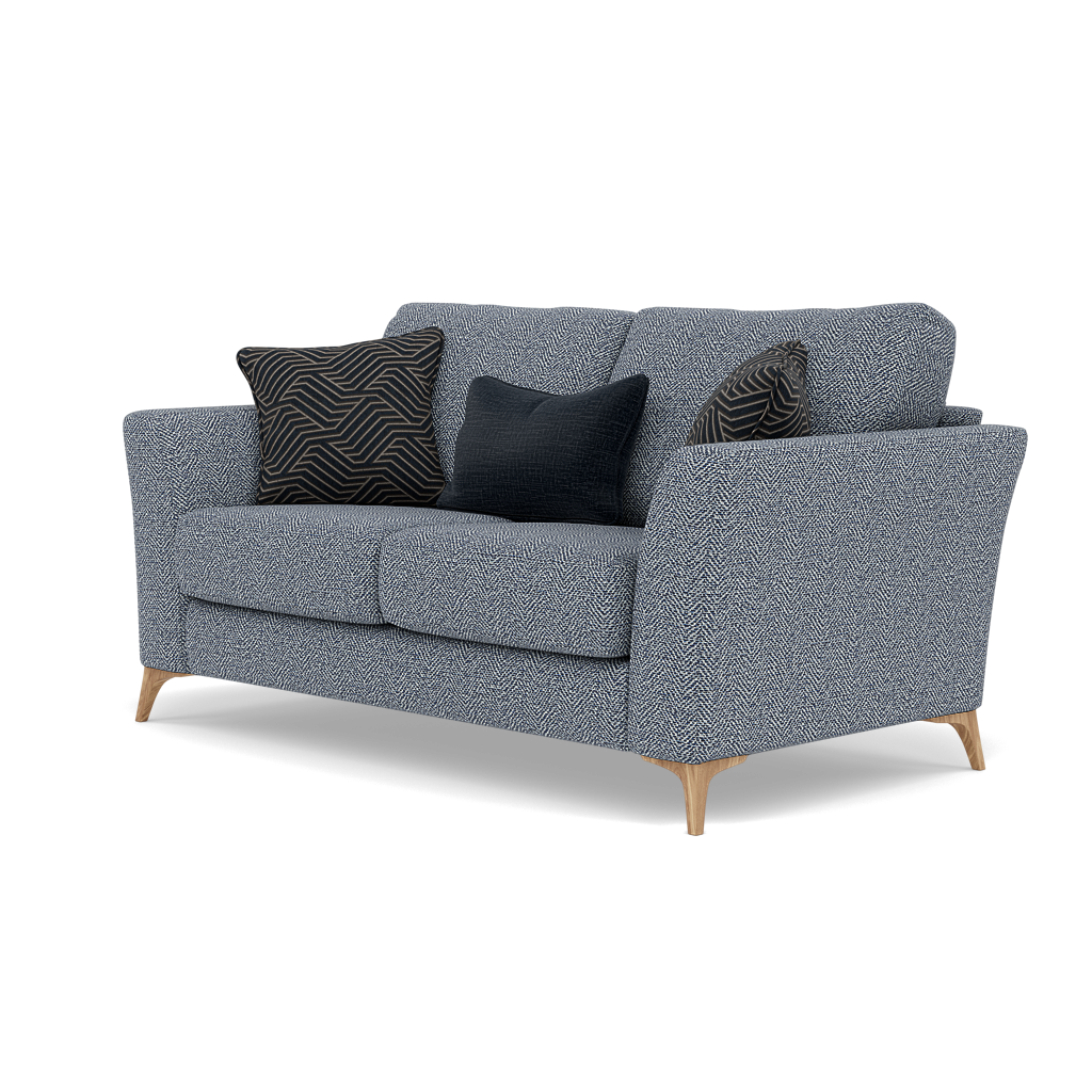 Chilton 2 Seater Sofa - 2 Seater Sofa Fabric — Light Feet / Barley Marine, gallery image 3
