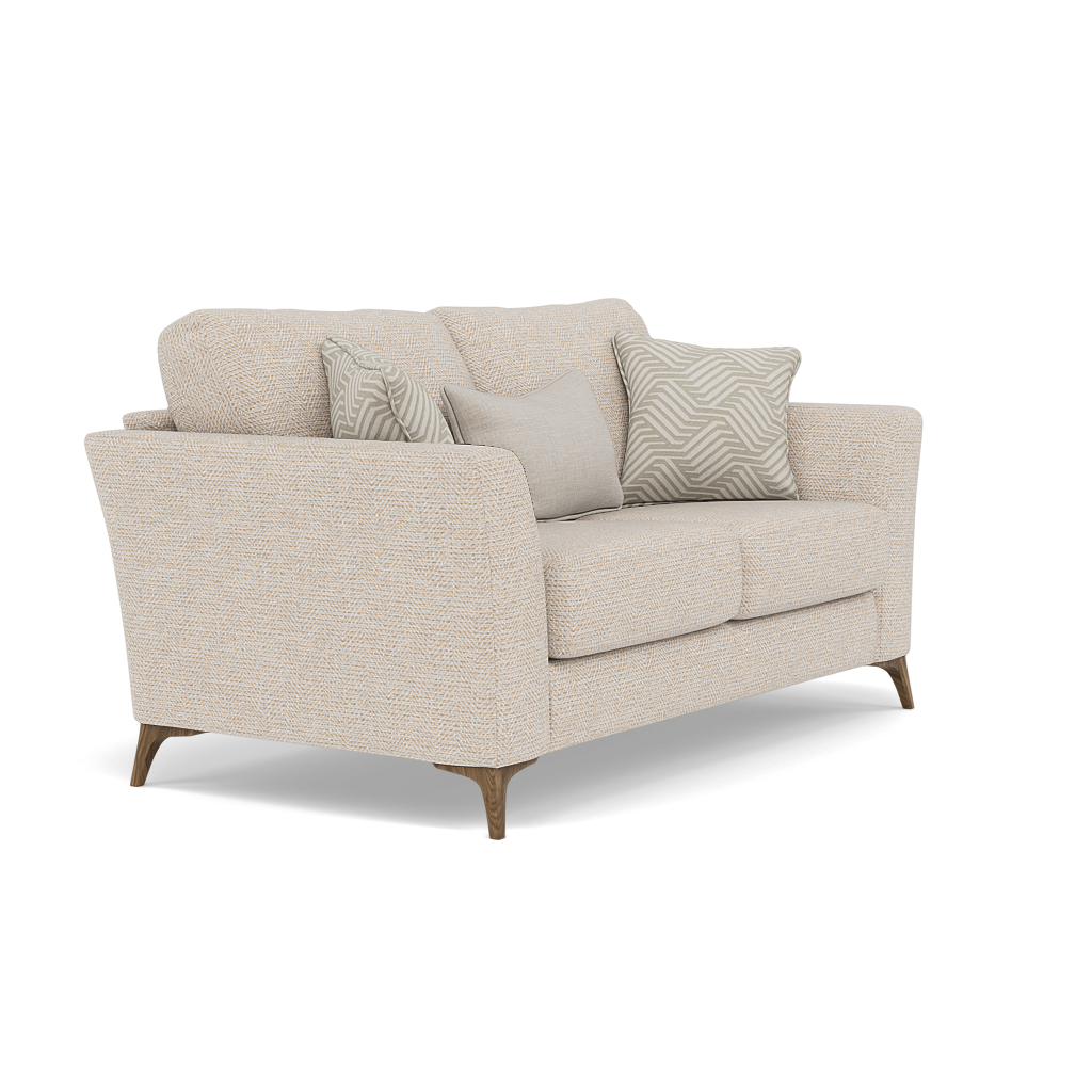 Chilton 2 Seater Sofa - 2 Seater Sofa Fabric — Smoke Feet / Barley Linen, gallery image 1