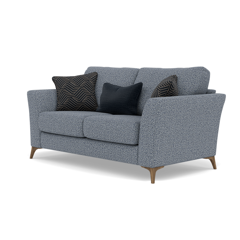 Chilton 2 Seater Sofa - 2 Seater Sofa Fabric — Smoke Feet / Barley Marine, gallery image 3