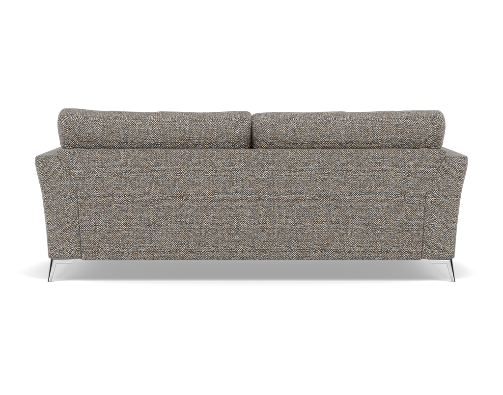 Chilton 3 Seater Sofa - 3 Seater Sofa Fabric — Chrome Feet / Barley Charcoal, gallery image 2