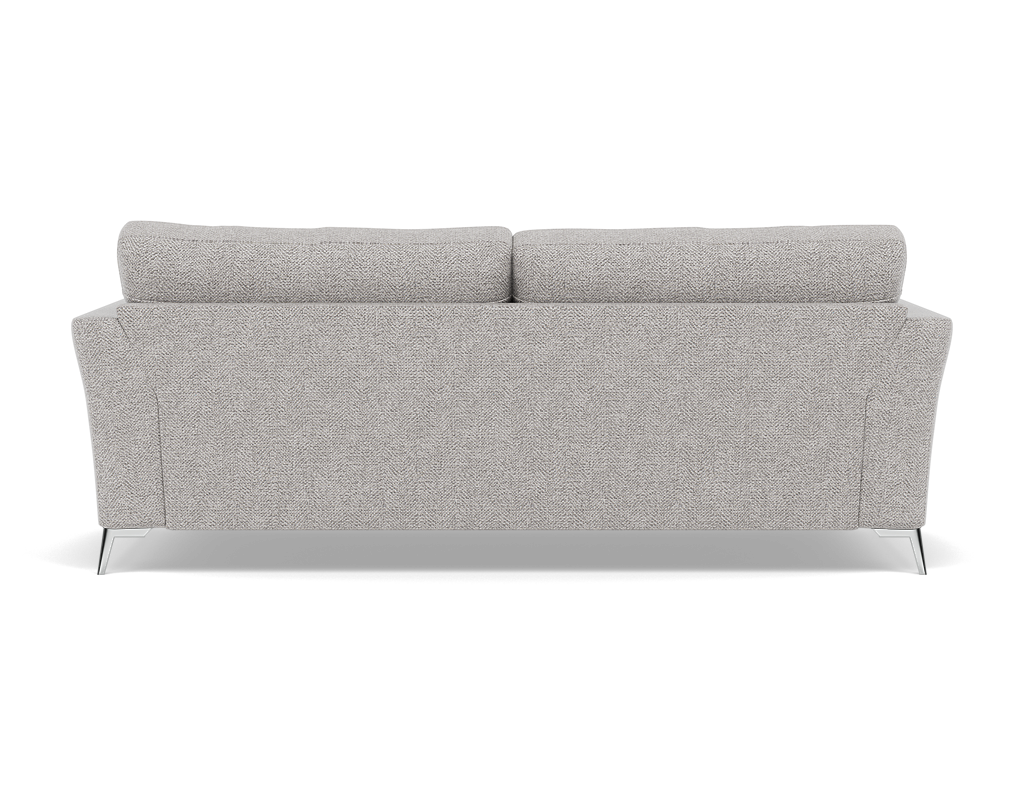 Chilton 3 Seater Sofa - 3 Seater Sofa Fabric — Chrome Feet / Barley Clay, gallery image 2
