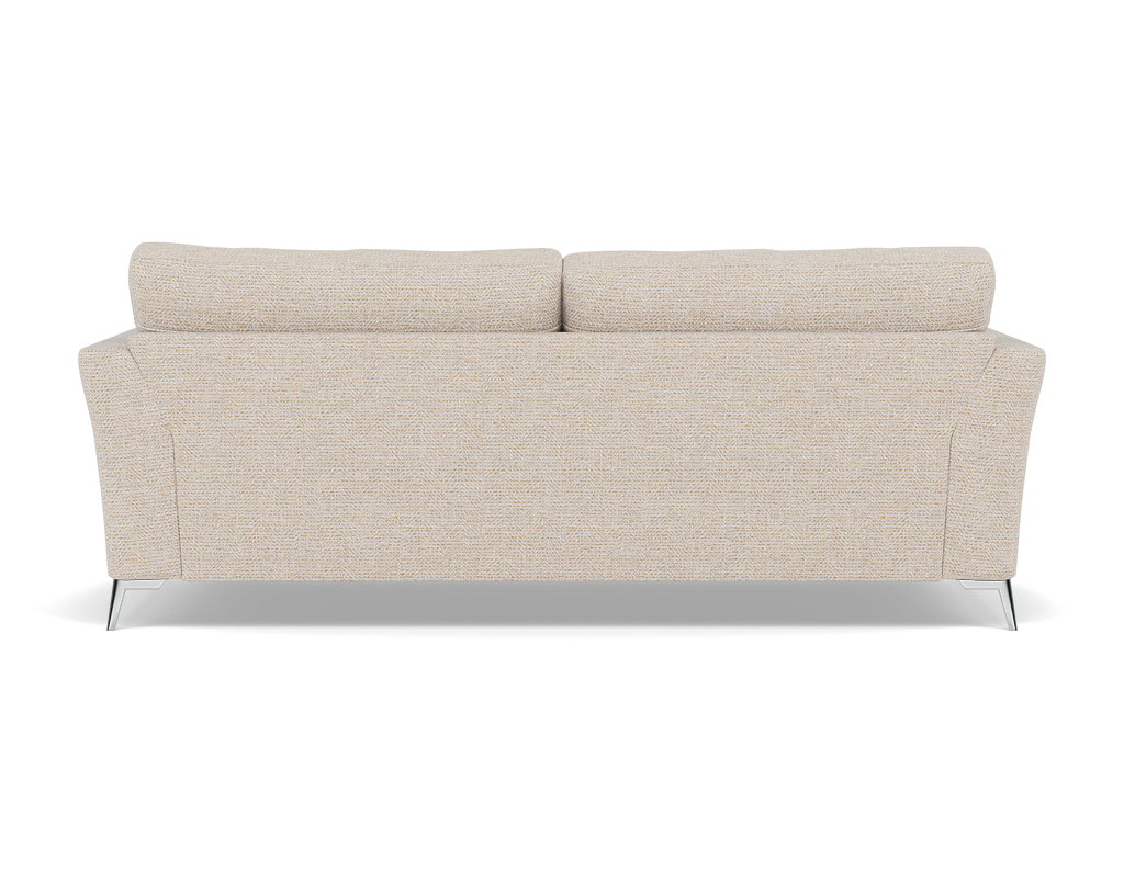 Chilton 3 Seater Sofa - 3 Seater Sofa Fabric — Chrome Feet / Barley Linen, gallery image 2