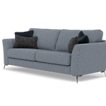 Chilton 3 Seater Sofa - 3 Seater Sofa Fabric — Chrome Feet / Barley Marine, gallery image 3