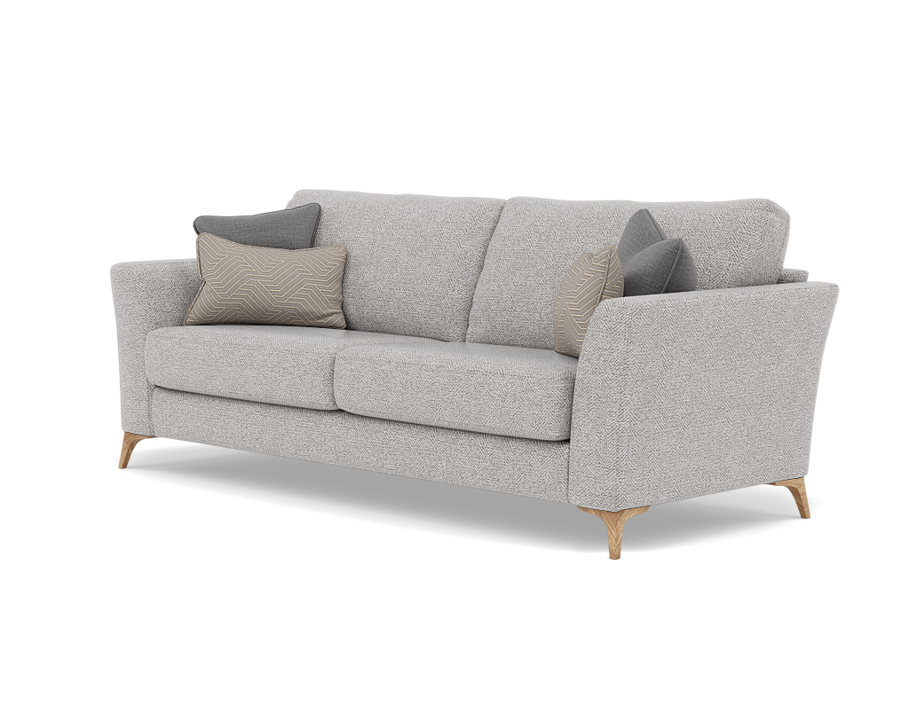 Chilton 3 Seater Sofa - 3 Seater Sofa Fabric — Light Feet / Barley Clay, gallery image 3