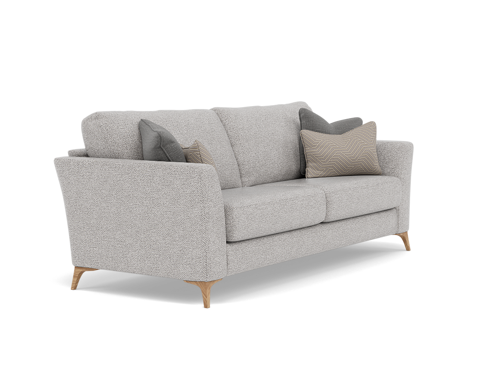 Chilton 3 Seater Sofa - 3 Seater Sofa Fabric — Light Feet / Barley Clay, gallery image 1