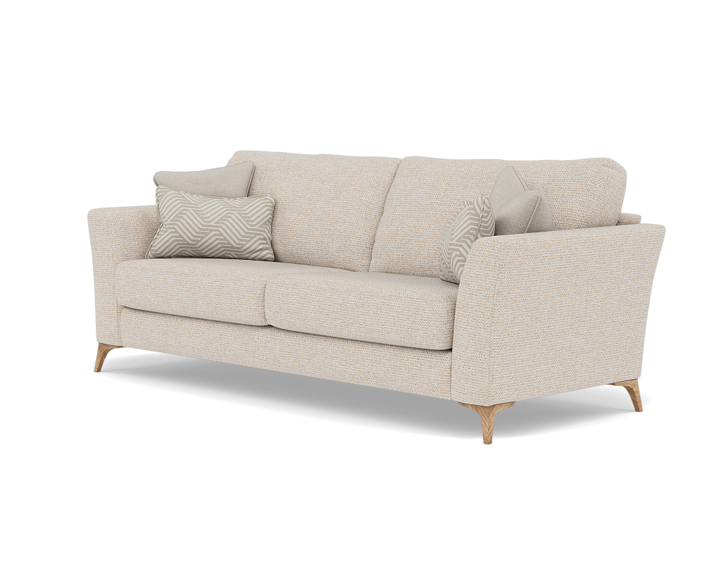 Chilton 3 Seater Sofa - 3 Seater Sofa Fabric — Light Feet / Barley Linen, gallery image 3