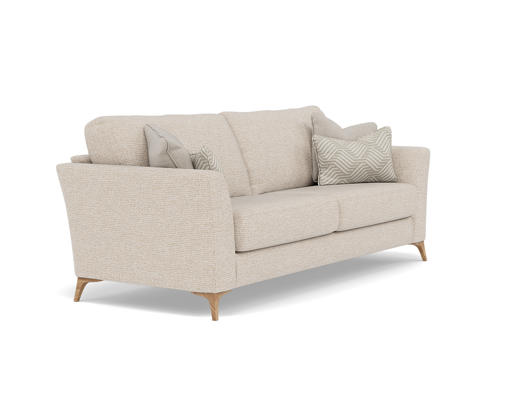Chilton 3 Seater Sofa - 3 Seater Sofa Fabric — Light Feet / Barley Linen, gallery image 1