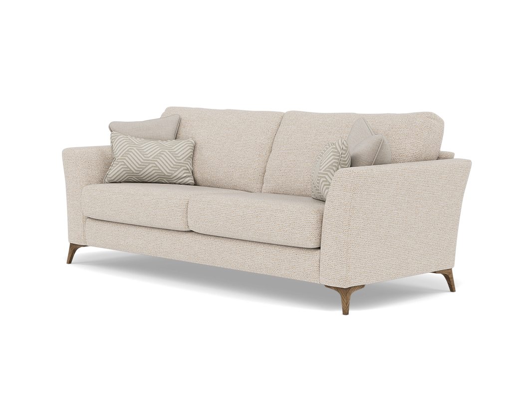 Chilton 3 Seater Sofa - 3 Seater Sofa Fabric — Smoke Feet / Barley Linen, gallery image 3