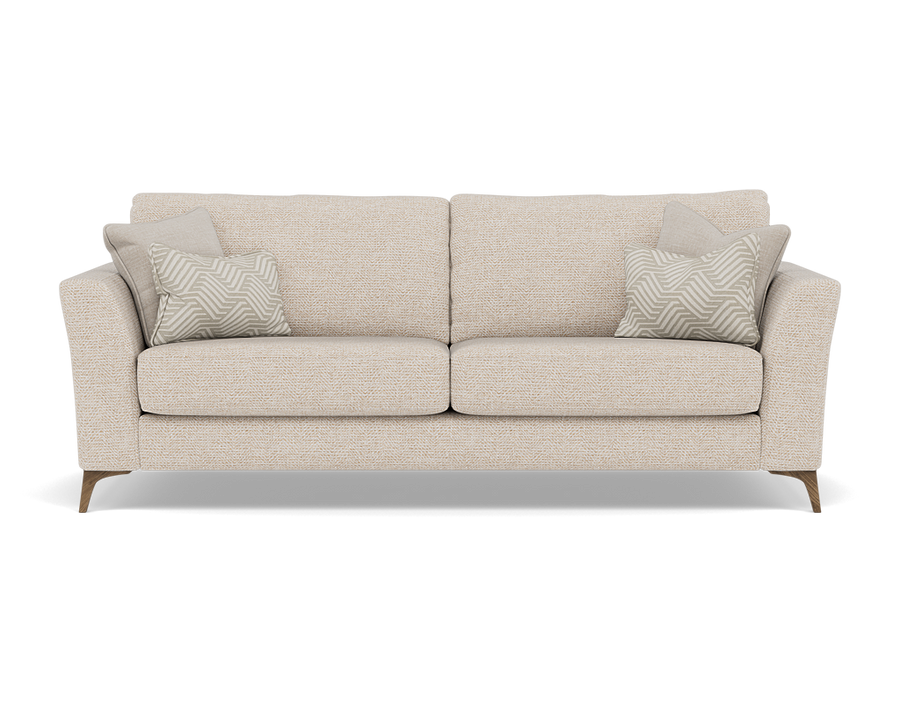 Chilton 3 Seater Sofa - 3 Seater Sofa Fabric 3 Seater Sofas Sterling Home 4 Chrome Feet Barley Linen