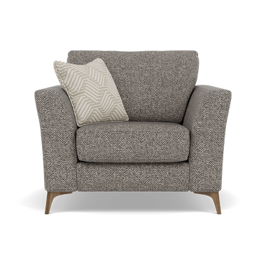 Chilton Armchair - Chair Fabric Armchairs Sterling Home 4 Chrome Feet Barley Charcoal
