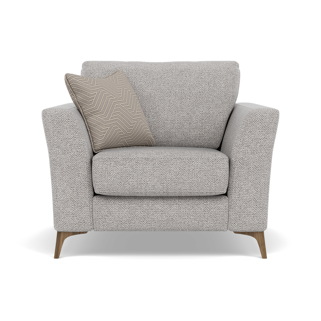 Chilton Armchair - Chair Fabric Armchairs Sterling Home 5 Chrome Feet Barley Clay