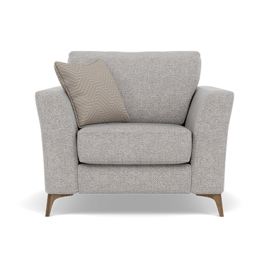 Chilton Armchair - Chair Fabric Armchairs Sterling Home 5 Chrome Feet Barley Clay