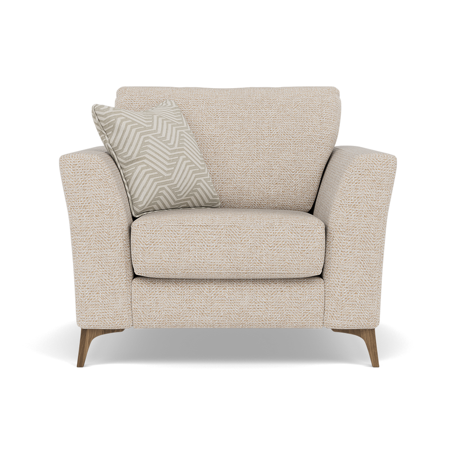 Chilton Armchair - Chair Fabric Armchairs Sterling Home 1 Chrome Feet Barley Linen