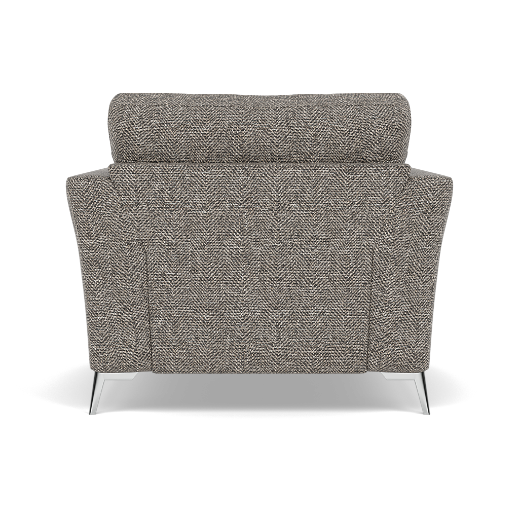 Chilton Armchair - Chair Fabric — Chrome Feet / Barley Charcoal, gallery image 2