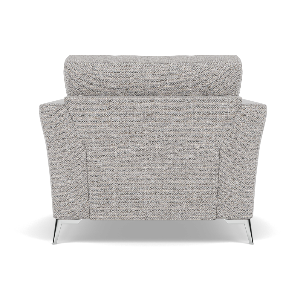 Chilton Armchair - Chair Fabric — Chrome Feet / Barley Clay, gallery image 2