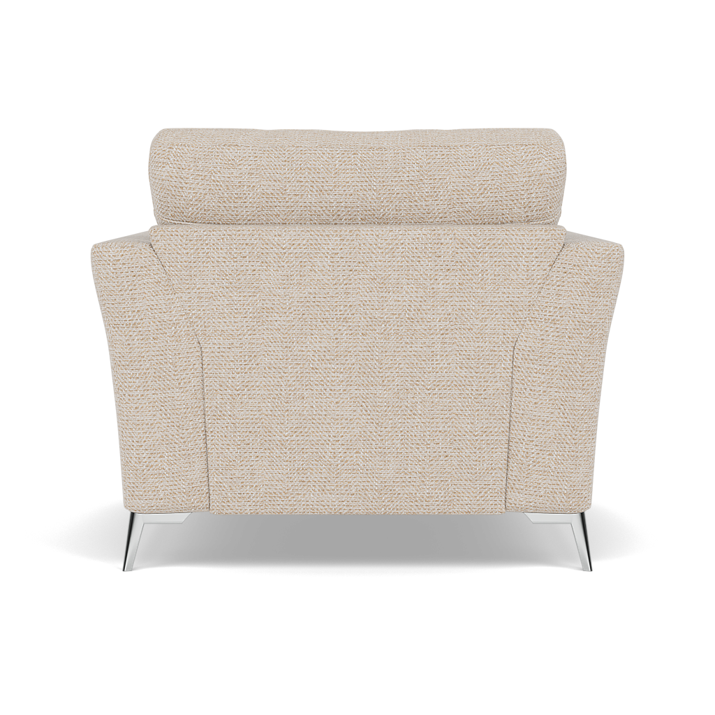 Chilton Armchair - Chair Fabric — Chrome Feet / Barley Linen, gallery image 2