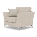 Chilton Armchair - Chair Fabric — Chrome Feet / Barley Linen, gallery image 3