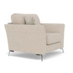 Chilton Armchair - Chair Fabric — Chrome Feet / Barley Linen, gallery image 1