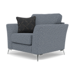 Chilton Armchair - Chair Fabric — Chrome Feet / Barley Marine, gallery image 3