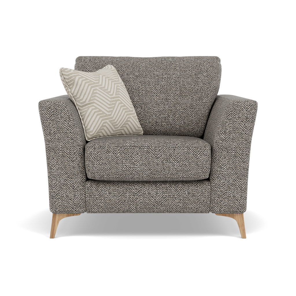 Chilton Armchair - Chair Fabric Armchairs Sterling Home 6 Light Feet Barley Charcoal