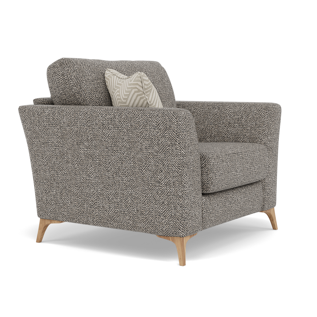 Chilton Armchair - Chair Fabric — Light Feet / Barley Charcoal, gallery image 1